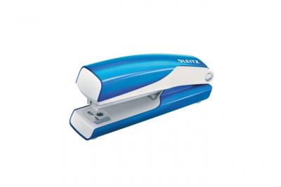 LEITZ  wow 55281036 mini-agrafeuse en m&eacute;tal bleu m&eacute;tallis&eacute;
