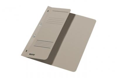 LEITZ  Chemise &agrave; oeillets, carton manille, A4, gris - Lot de 50