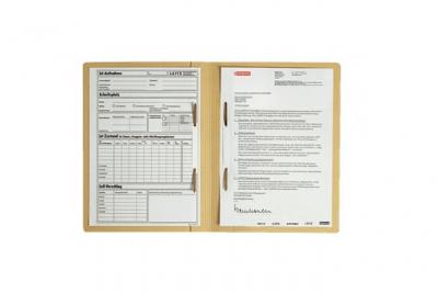 LEITZ  chemise double pli, carton manila, format A4, chamois