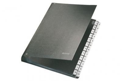 LEITZ  classeur &agrave; soufflet, A4, A-Z, 24 compartiments, noir,