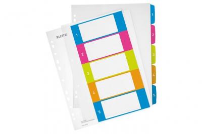 LEITZ ESSELTE WOW BEDRUKBARE INDEX PP A4 TABS 1-5 