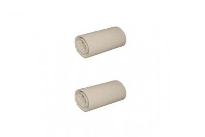 NON RENSEIGNE Lot de 2 draps housses jersey beige bonnet 30 cm 100% coton biologique 90x190/200