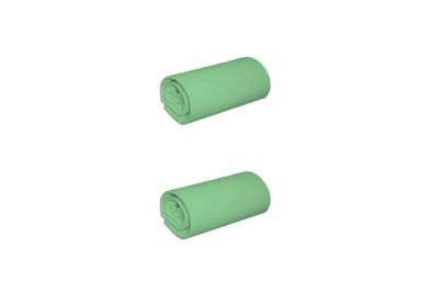 NON RENSEIGNE Lot de 2 draps housses jersey vert jade bonnet 30 cm 90x190/200