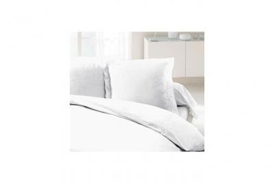 LOVELY HOME  Lot de 2 Taies d'Oreillers 100% coton 63x63 cm blanc