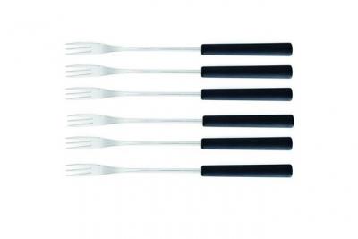 TABLE&COOK tableandcook - lot de 6 fourchettes pour fondue noir - 3008188