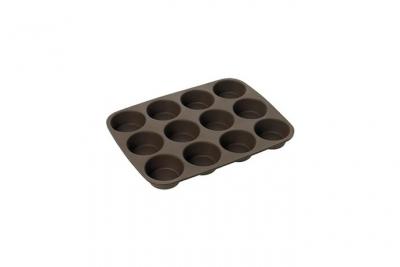 LURCH  Lot de 12 moules a muffins - Marron