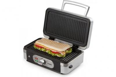  Domo - Machine a Gaufre - Gaufrier Electrique multifonction DO9136C - Inox - 1000W - 3 jeux de plaques