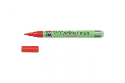 MARABU  Marqueur acrylique ""Deco Painter matt"" Pte Ogive 1-2mm Blanc