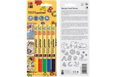 MARABU  marqueur de textiles textil painter, blister de 5 mr011600080