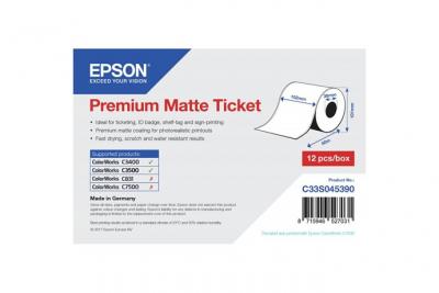 EPSON  Lot de 12 Rouleaux MATTE TICKET 102MM X 50M pour TM-C3400