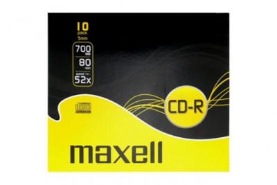 MAXELL  CD-R80XL - 10 x CD-R - 700 Mo (80 min) 52x - bo&icirc;tier CD &eacute;troit