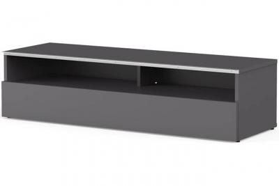 MELICONI Meuble TV 2 niches 1 porte bois gris Los Angeles 120 cm
