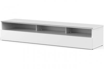 MELICONI Meuble TV 3 niches m&eacute;lamin&eacute; blanc Las Vegas 160 cm