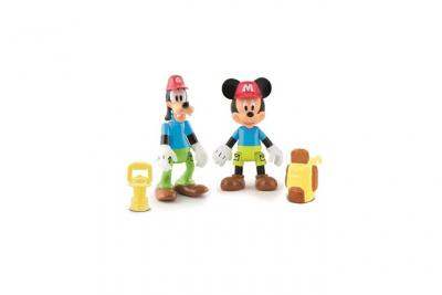 DISNEY Pack de 2 figurines Mickey et Dingo &agrave; l'aventure 