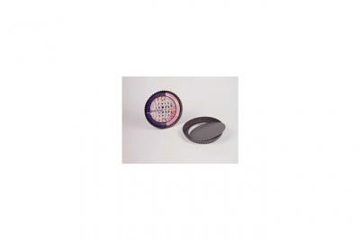 PATISSE  Moule &agrave; tarte avec fond amovible antiadh&eacute;sif en acier rev&ecirc;tu - &Oslash; 28 cm - Gris fonc&eacute;