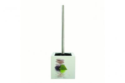 MSV Brosse Wc avec support mdf & Inox lingga D&eacute;cor Blanc - Blanc - 