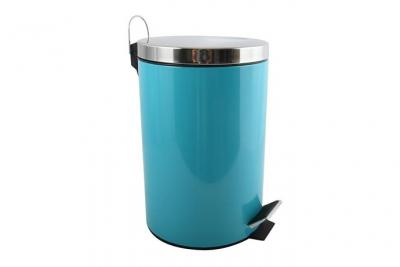 MSV  100214 Poubelle INOX/Polypropyl&egrave;ne Bleu 12 L