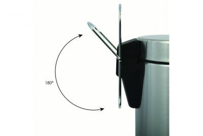 MSV Poubelle &agrave; p&eacute;dale Inox 12L Inox - Gris - 