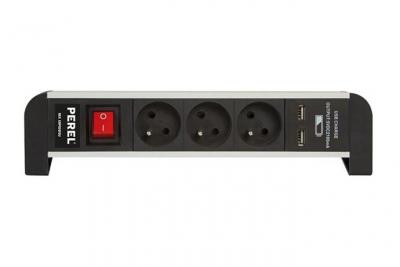 VELLEMAN  Multiprise &Eacute;lectrique De Bureau 3 Prises 1.40m