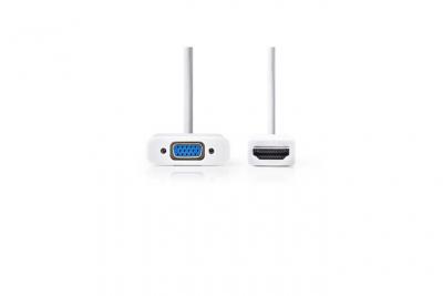 NEDIS  C&acirc;ble HDMI-VGA Connecteur HD MI - VGA Femelle + Sortie