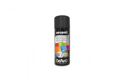 NESPOLI  A&eacute;rosol peinture professionnelle noir brillant 400mL