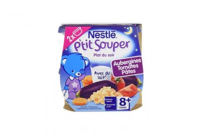 P TIT P'tit souper aubergines, tomates et p&acirc;tes - d&egrave;s 8 mois, Nestl&eacute; (2 x 200 g) 