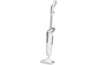  Nettoyeur vapeur avec serpill&egrave;re pour sols durs de 0,6L 1200W gris bleu blanc