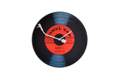 NEXTIME Horloge murale - Vinyl Tap- Glas - ~ 43 cm