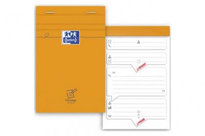 OXFORD  Bloc-Notes agraf&eacute; - 17 cm x 11 cm x 0,9 cm - 160 pages - 80g - Orange