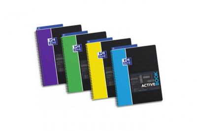OXFORD Cahier  Activebook - spiral&eacute; - couverture polypro - 160 pages - 5x5 - 24 x 29,7 cm
