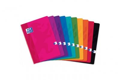 OXFORD  Cahier piq&ucirc;re, A4, quadrill&eacute; 5x5 avec marge, 96 pages - Lot de 4