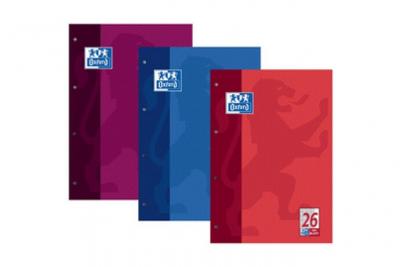 OXFORD Cahier scolaire -  - A4 - 100 pages - Encoll&eacute; en t&ecirc;te - Couleur noire