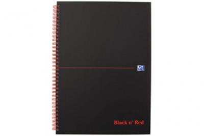 OXFORD  Cahier spirale Black n' Red, A5, quadrill&eacute;, carton