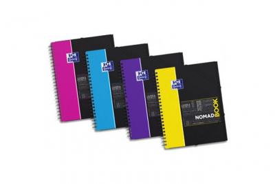 OXFORD Cahier chemise  Nomabook - spiral&eacute; - couverture polypro - 160 pages - 5x5 - 24 x 31 cm
