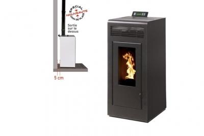 INTERSTOVES Pack Po&ecirc;le &agrave; granules  Marina 11KW Noir Etanche