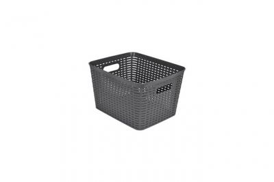 PARIS PRIX Pani&egrave;re &agrave; Linge ""Effet Tress&eacute;"" 13L Gris