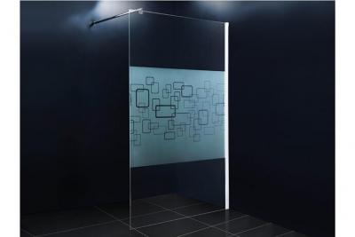 VENTE UNIQUE Paroi de douche &agrave; l'italienne PAULINA II s&eacute;rigraphi&eacute;e - 140x190 cm