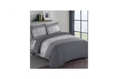 VISION  - Parure Housse De Couette Arthur - Housse De Couette 200x200cm Et 2 Taies D'oreiller 65x65cm - 100% Coton