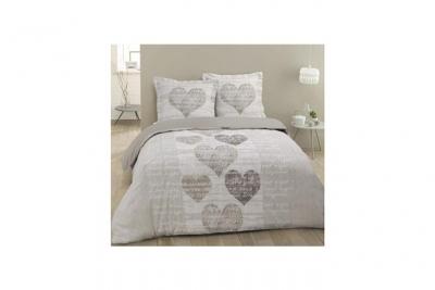 VISION  Parure de couette Alice - 100% coton - 200 x 200 cm - Beige