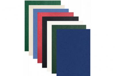 PAVO  Bo&icirc;te de 100 Plats de couverture A4 grain cuir 250 g Rouge