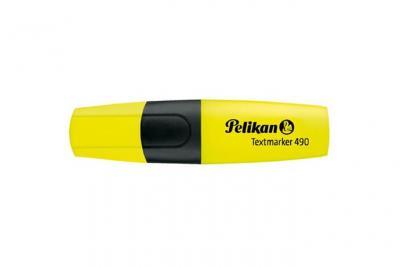 PELIKAN  - Surligneur 490, rouge fluo, rechargeable pointe biseaut&eacute;e, largeur de trac&eacute;: 1,0 - 5,0 mm (940429 / ancien: 963074) 