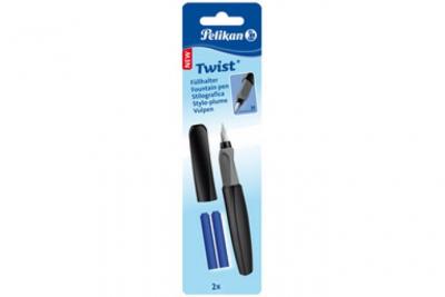 PELIKAN  946814 Twist Stylo-Plume Pour Droitier Ou Gaucher Noir Plume M