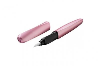 PELIKAN  Twist Stylo plume Girly Rose, rose-m&eacute;tallique - Lot de 2
