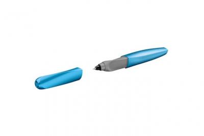 PELIKAN  Twist Stylo roller Frosted Blue, bleu-m&eacute;tallique - Lot de 2