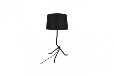 TOSEL Pied poulet lampe a poser acier - 25x25x48cm - noir /noir