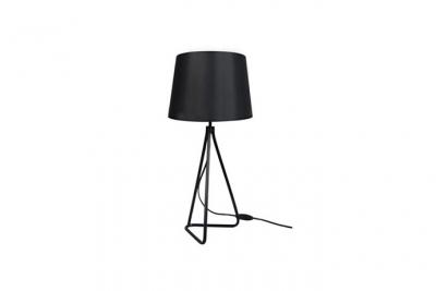TOSEL Pied triangle lampe a poser acier - 30x30x54cm - noir