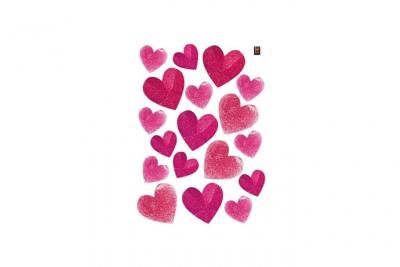 PLAGE  Sticker d&eacute;co - Love 1 planche - 48 x 68 cm