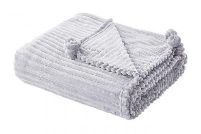 BELIANI Plaid couvre-lit chaud et tr&egrave;s doux au toucher