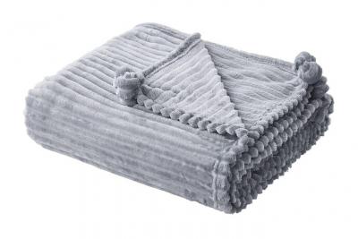 BELIANI Couverture en polyester gris 200x150cm