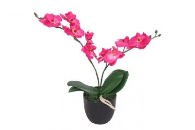 VIDAXL Plante artificielle avec pot Orchid&eacute;e 30 cm Rouge  Rouge